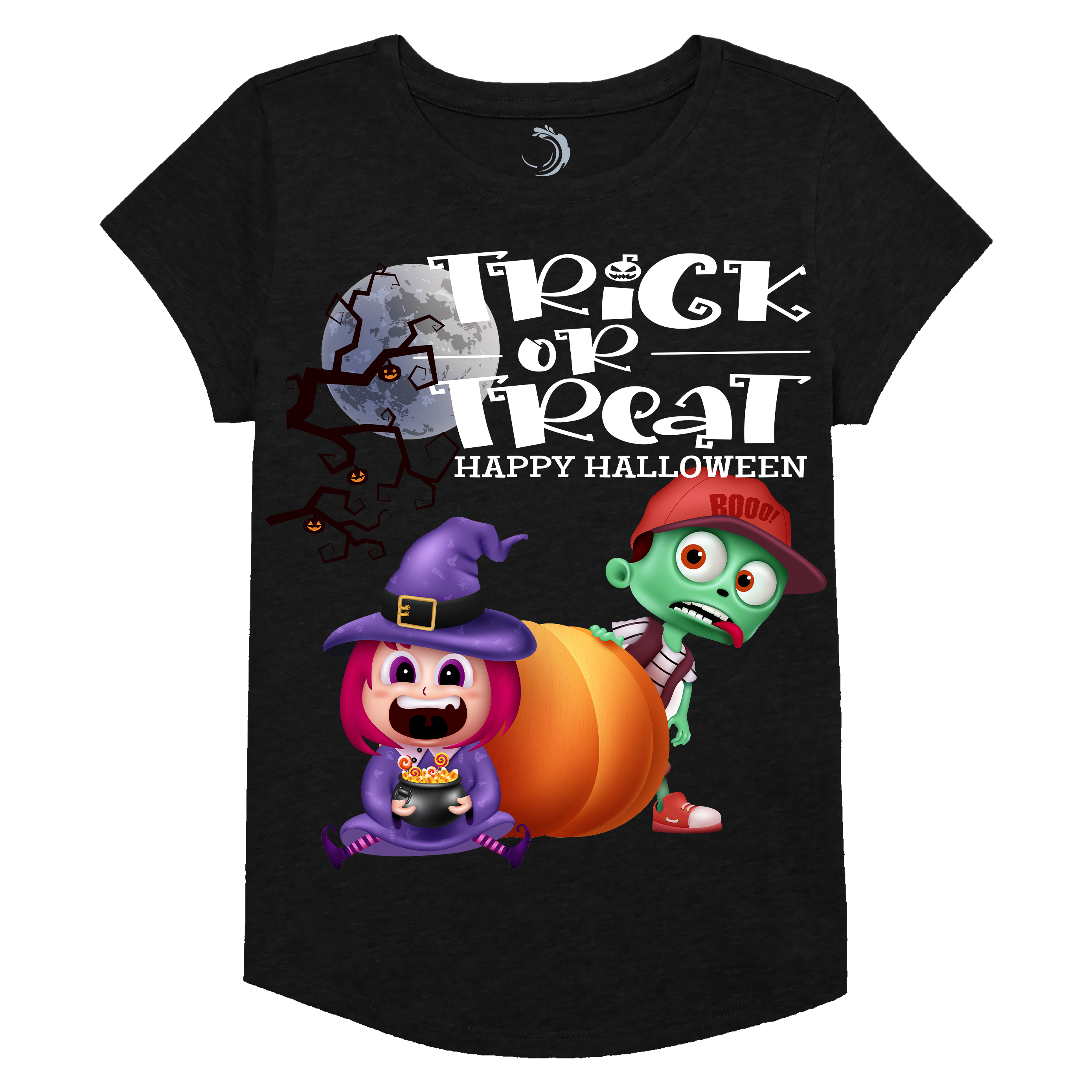 Girls Trick or Treat Graphic Tee