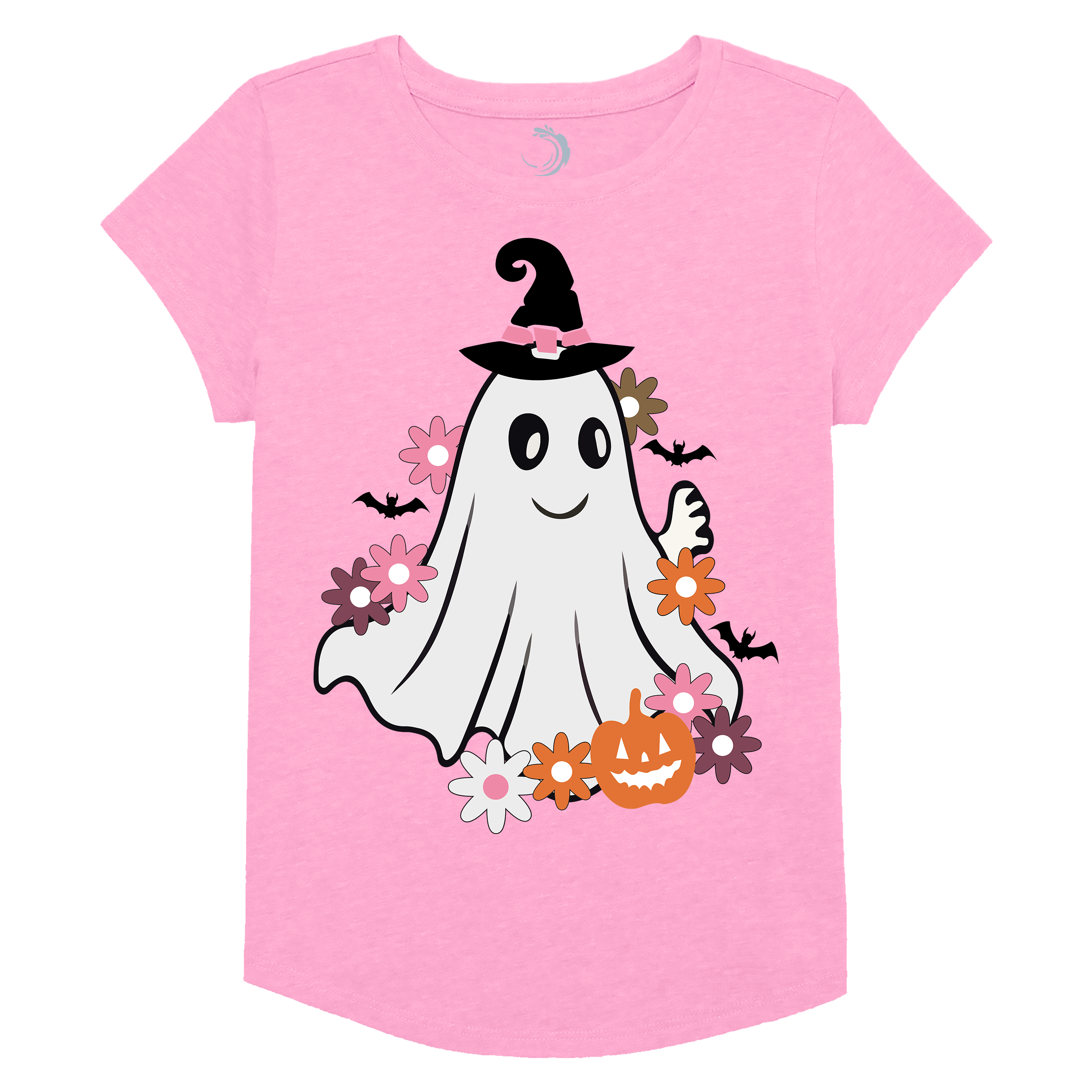 Girls Ghost Halloween Graphic Tee