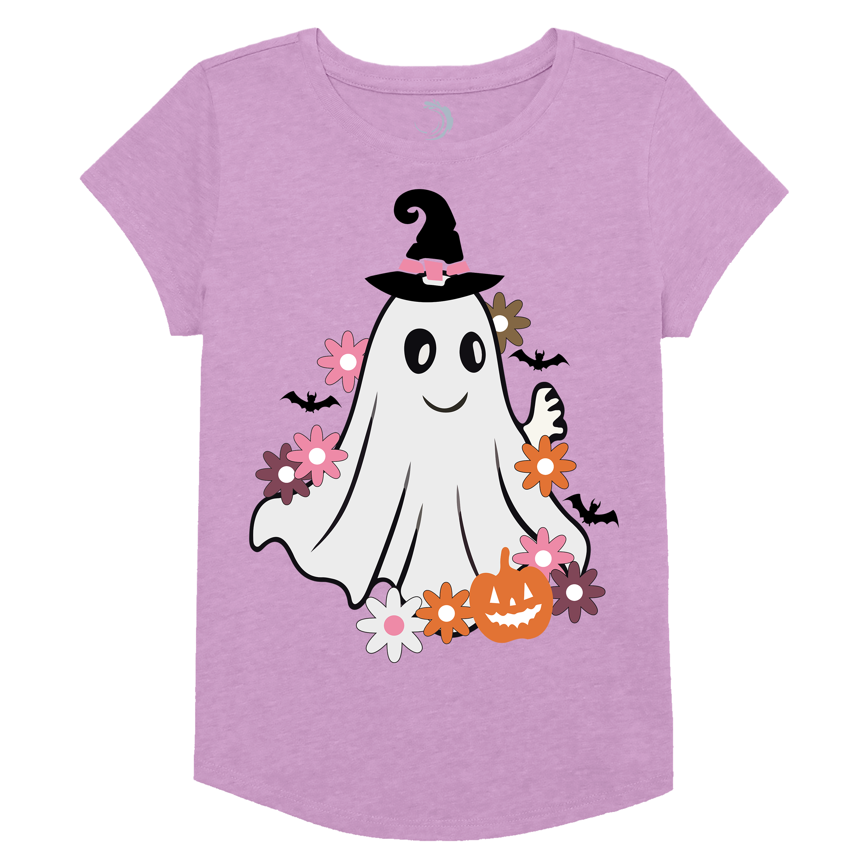 Girls Ghost Halloween Graphic Tee