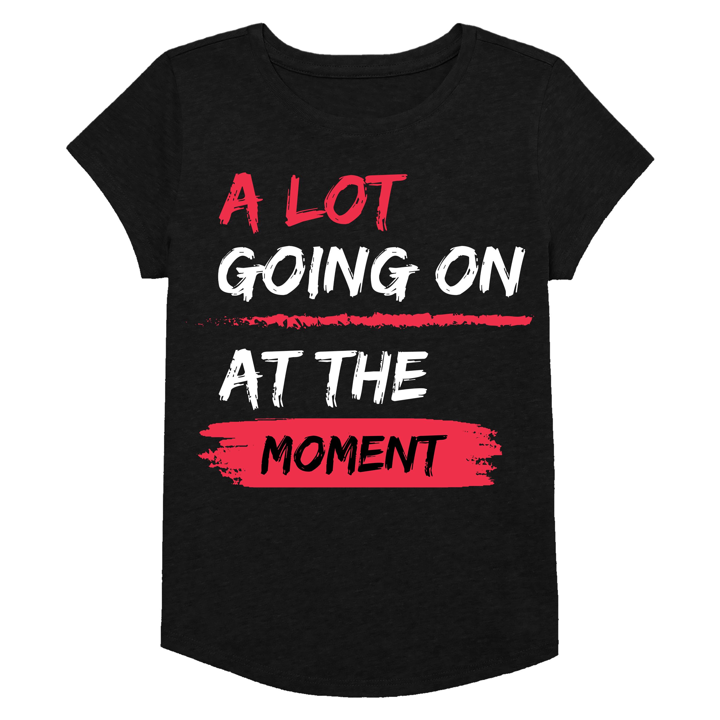 Buy black A Lot Going On Boys And Girls Short Sleeve T-Shirt