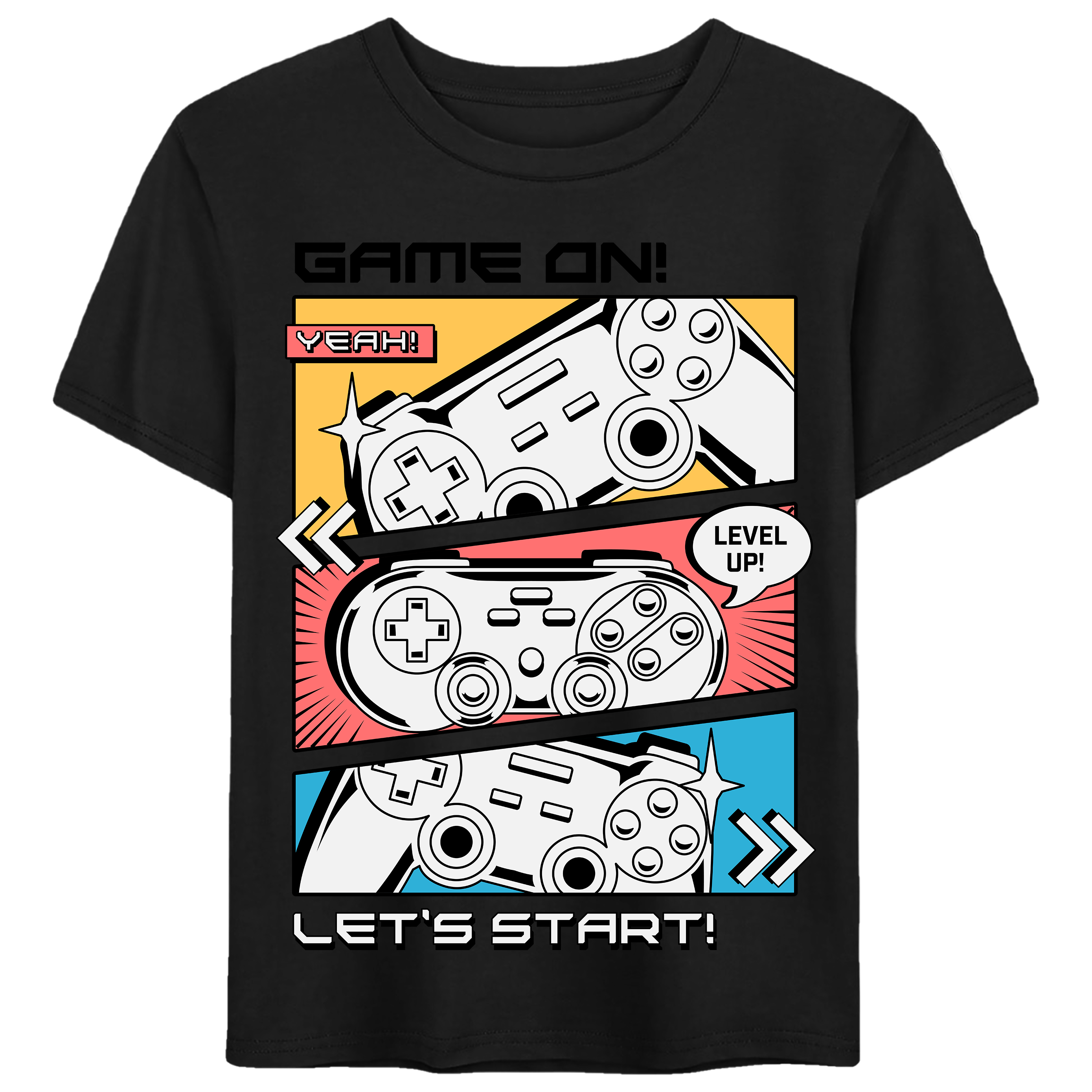 Buy black Game On Let&#39;s Start Graphic Tee