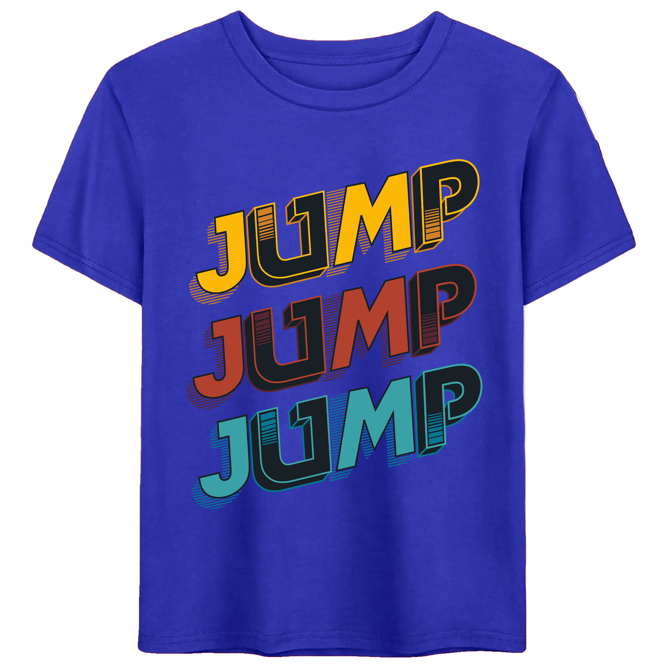 Buy blue Jump Jump Jump Graphic Tee