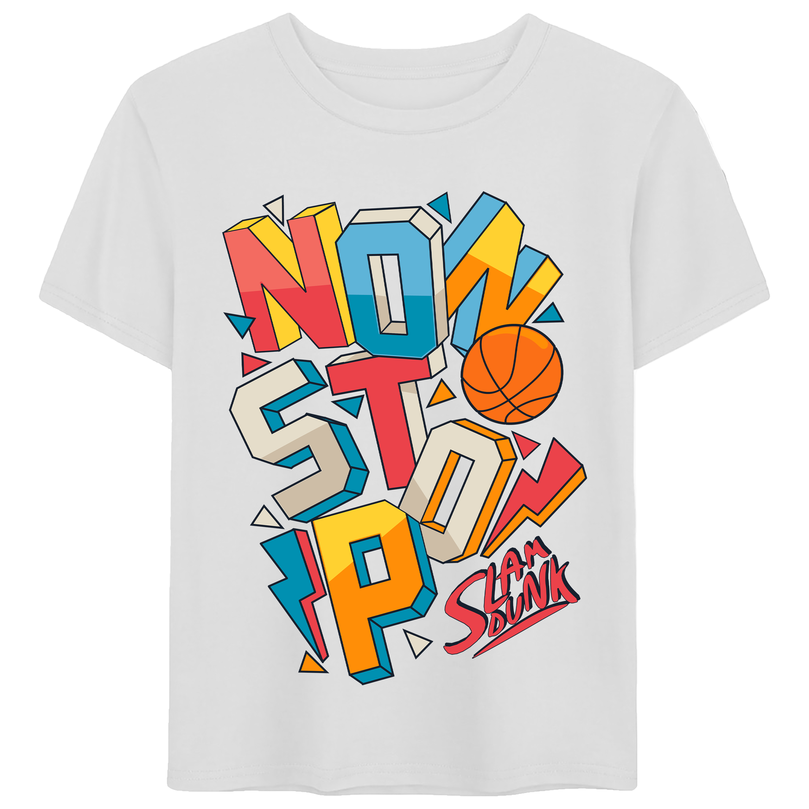 Buy white Basketball Nonstop Graphic Tee