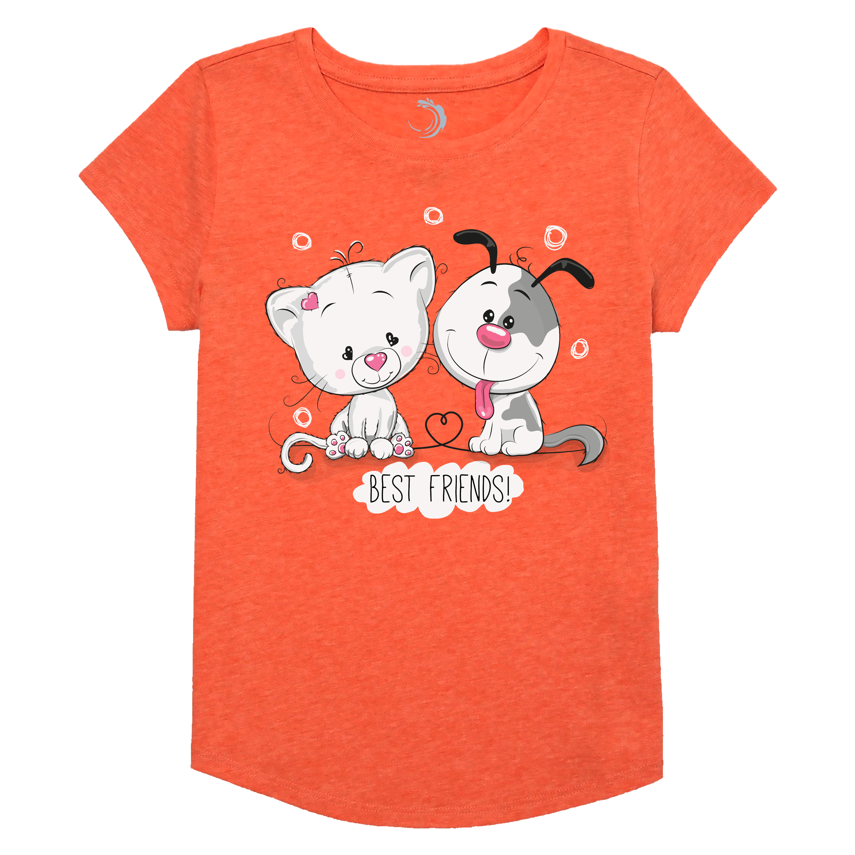 Buy orange Best Friends Girls Short Sleeve T-Shirt