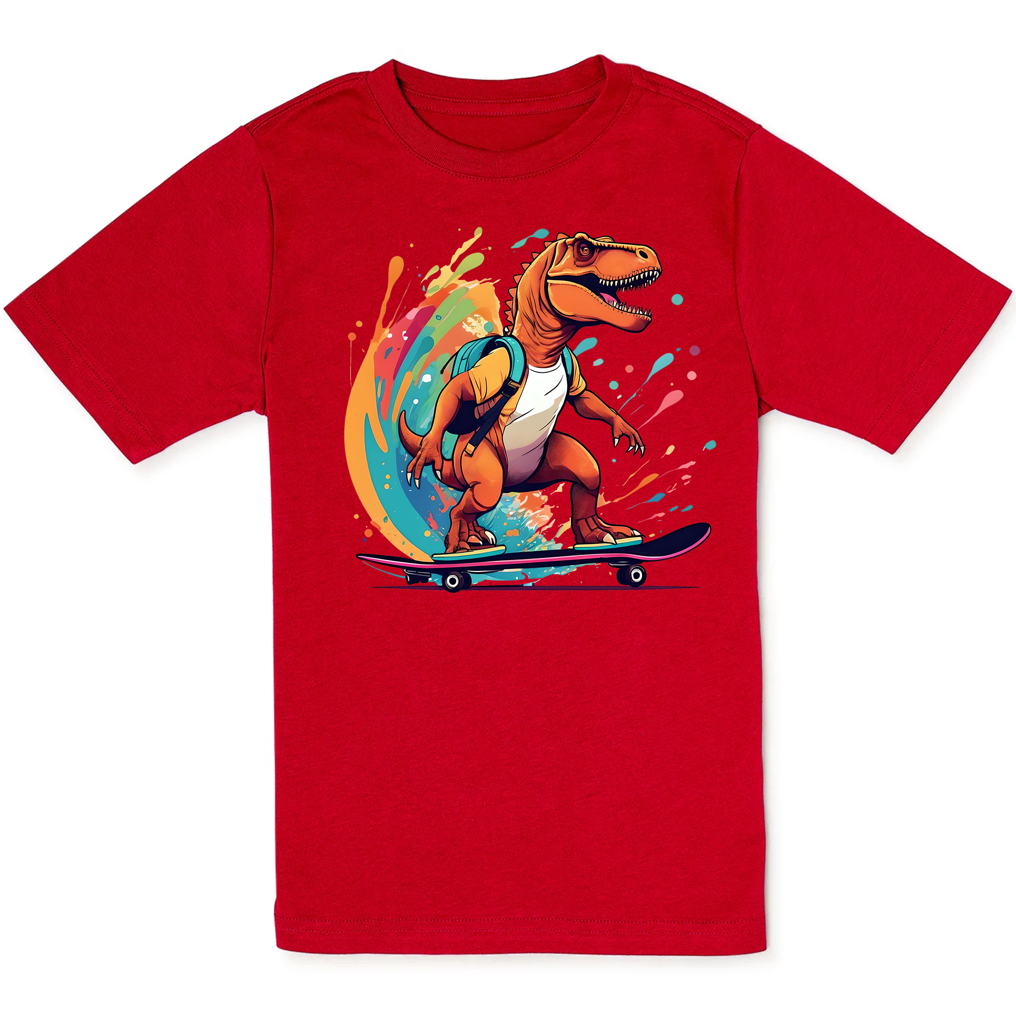 Buy red T-Rex Surfing Boys T-Shirts