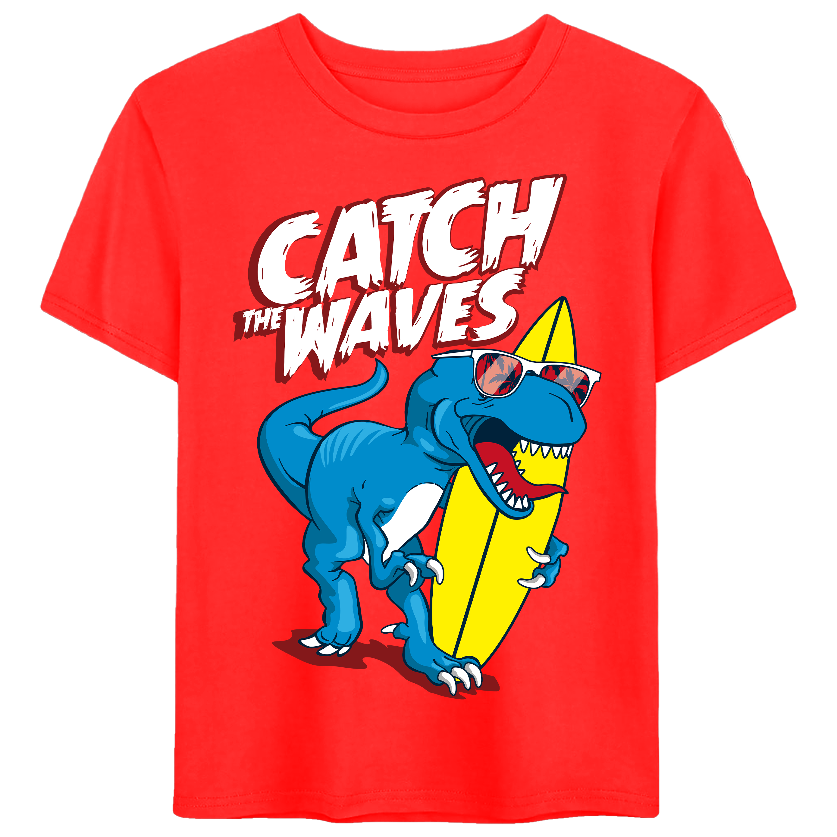 Buy red T-Rex Catch the Waves Graphic Tee