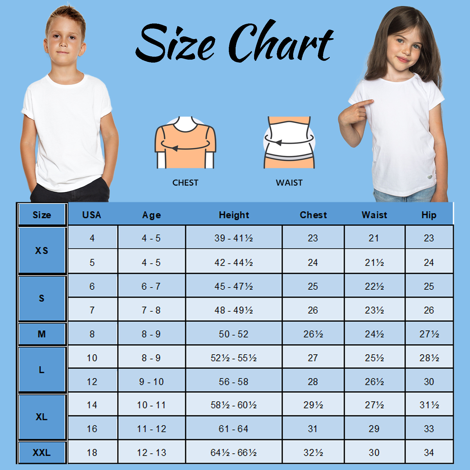 Girls Solid Color Short Sleeve T-Shirt