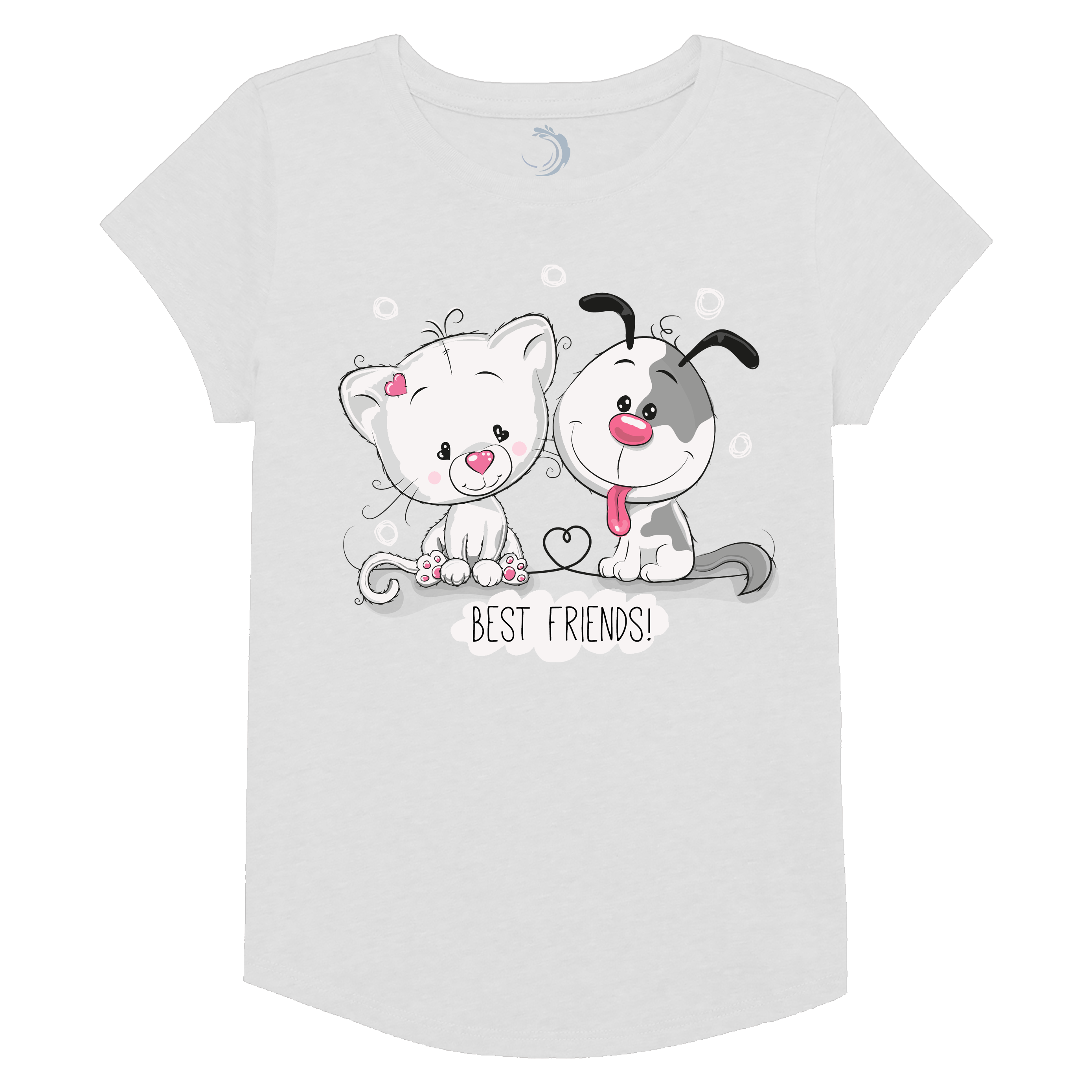 Buy white Best Friends Girls Short Sleeve T-Shirt