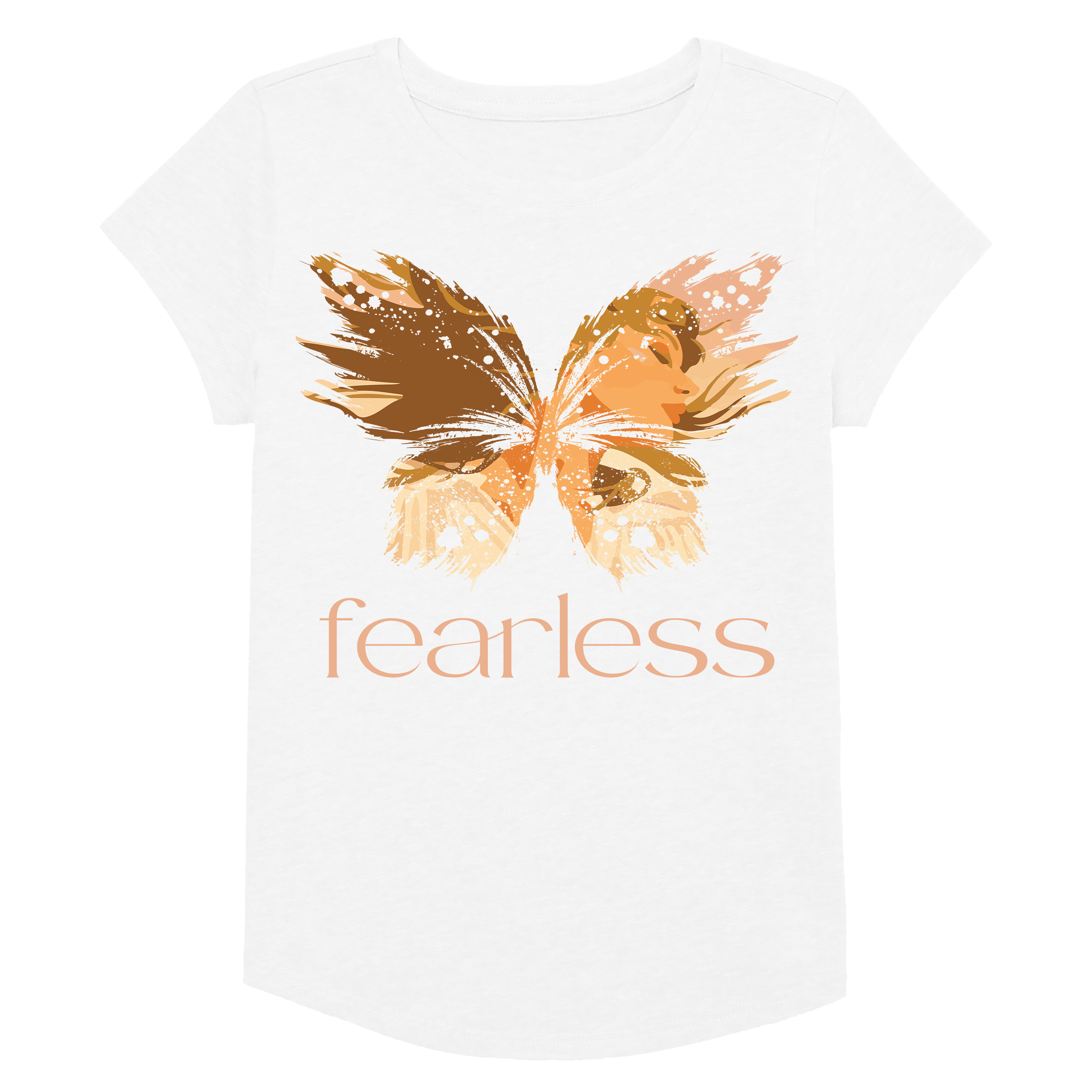 Buy white Fearless Girl Short Sleeve T-Shirt